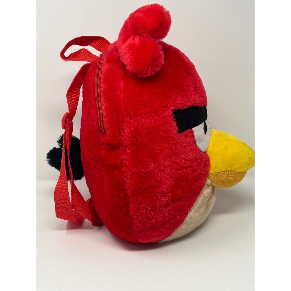 Angry Birds Red Bird Plush Backpack Rovio 2012 Accessory Innovations Red Furry - Picture 3 of 11